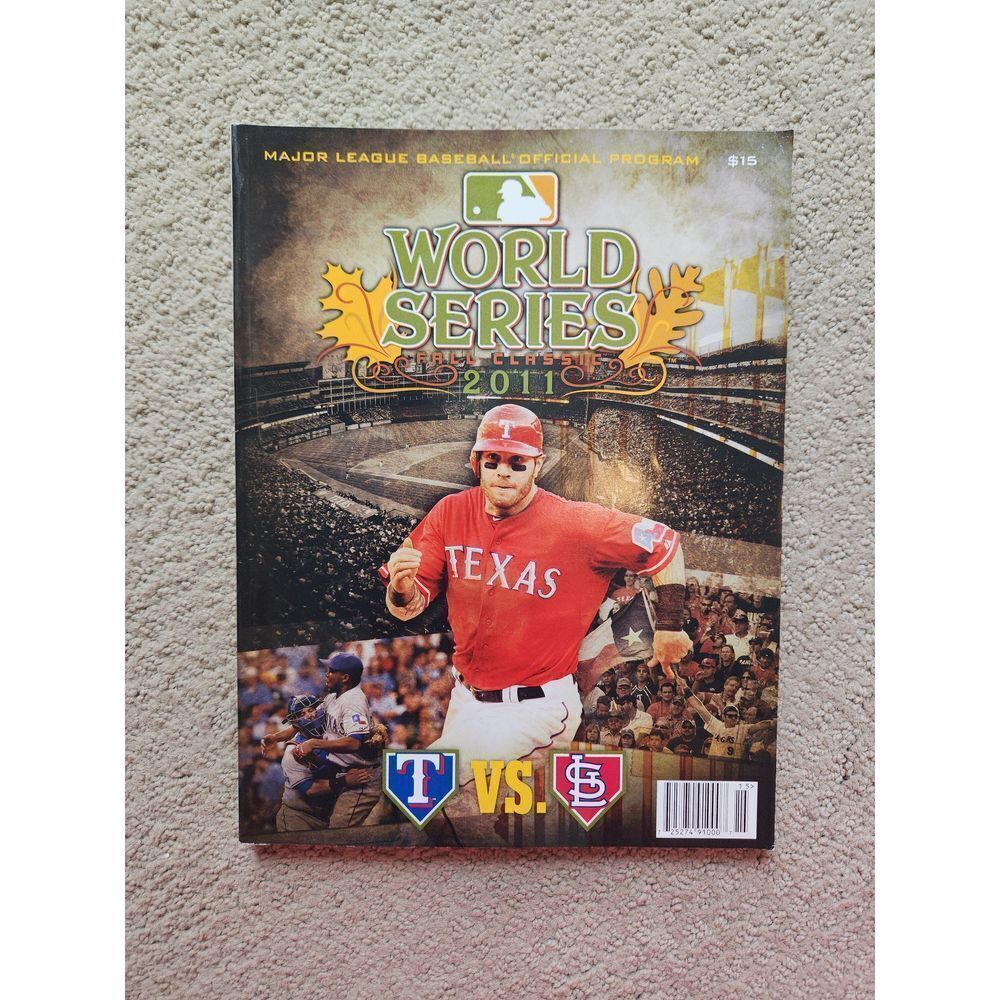 2011 MLB World Series Official Program Texas Rangers vs Cardinals